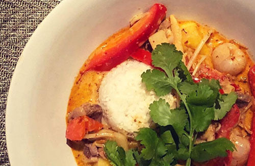 Spiced Good Lifes Good Red Duck Lychee Curry