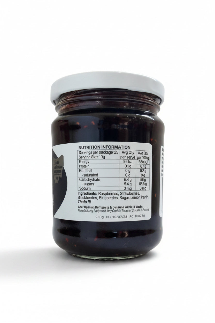 Bramble Mixed Berry Jam. Australian Jam. Mixed berry jam